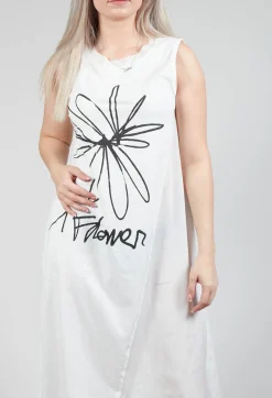 Rundholz Dip Dresses^Flower Print Graphic Dress in White Print