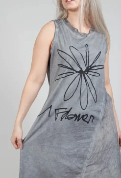 Rundholz Dip Dresses^Flower Print Graphic Dress in C.coal 70% Flock Cloud