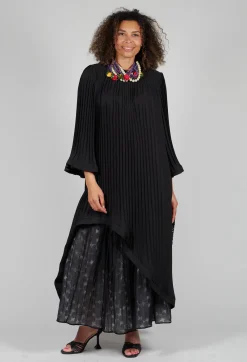 Mei Meij Skirts^Flower Print Midi Skirt in Black