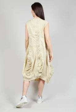 Rundholz Dip Dresses^Flower Print Ruched Dress in Wax Flock Cloud