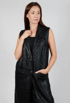 Pal Offner Tops^Fluid Asymmetric Vest in Black