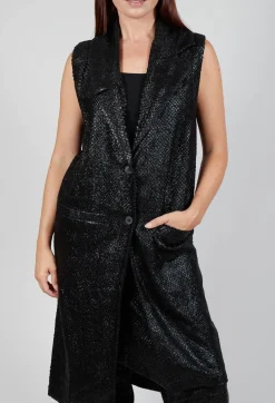 Pal Offner Tops^Fluid Asymmetric Vest in Black