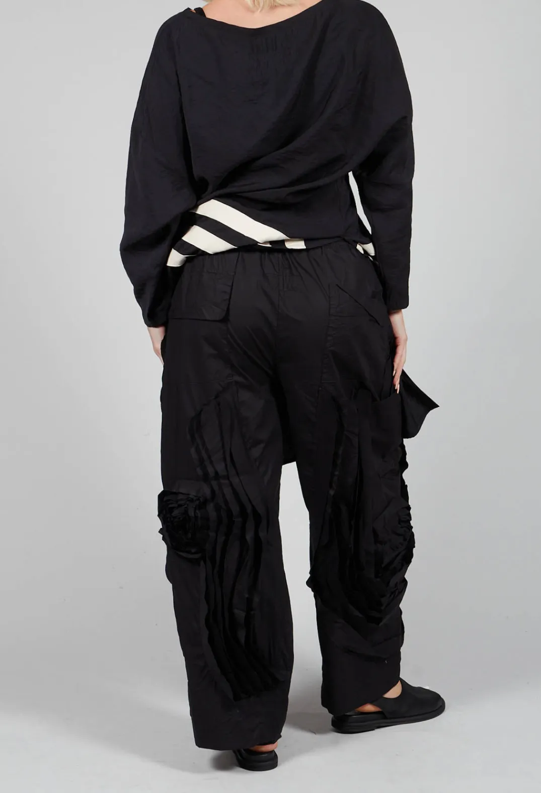 Tadashi Trousers^Fold Texture Trousers in Beige