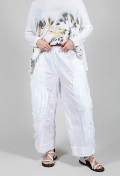Tadashi Trousers^Fold Texture Trousers in White