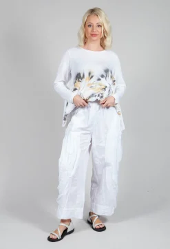 Tadashi Trousers^Fold Texture Trousers in White