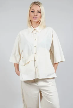 SOH Shirts & Blouses^Folded Pocket Shirt in Off White