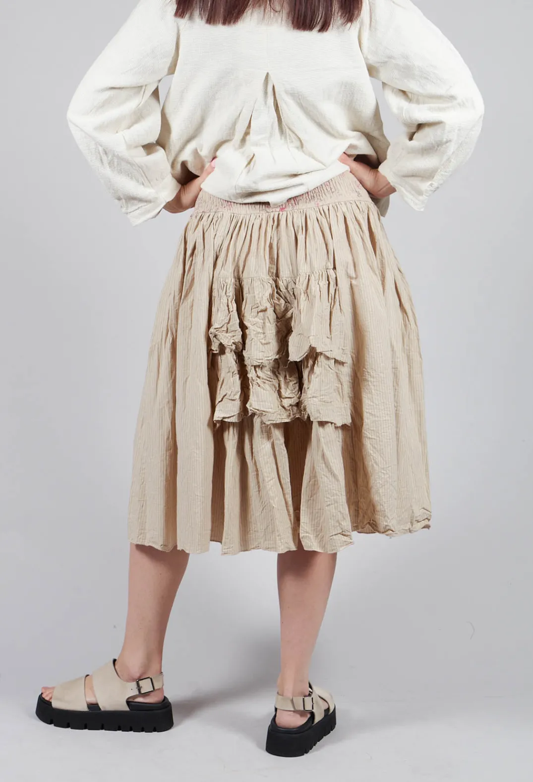Les Ours Skirts^Framboise Skirt in Striped Linen