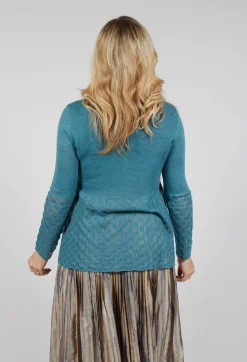 Traces of Me Tops^Frill Top Key Jumper in Celeste