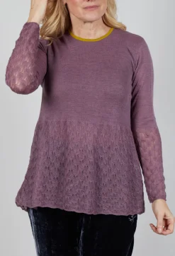 Traces of Me Tops^Frill Top Key Jumper in Heather