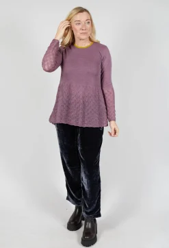 Traces of Me Tops^Frill Top Key Jumper in Heather