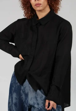 Moyuru Shirts & Blouses^Front Crop Shirt in Black