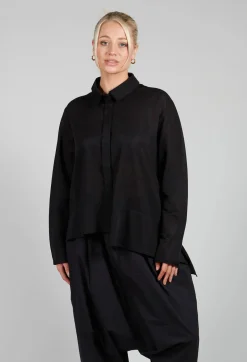 Moyuru Shirts & Blouses^Front Crop Shirt in Black