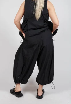 Rundholz Dip Trousers^Front Pleat Balloon Trousers with Toggle Cuffs in Black