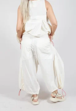 Rundholz Dip Trousers^Front Pleat Balloon Trousers with Toggle Cuffs in Greige