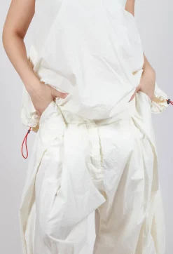 Rundholz Dip Trousers^Front Pleat Balloon Trousers with Toggle Cuffs in Greige