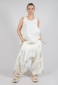 Rundholz Dip Trousers^Front Pleat Balloon Trousers with Toggle Cuffs in Greige