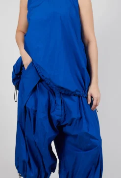 Rundholz Dip Trousers^Front Pleat Balloon Trousers with Toggle Cuffs in Royal