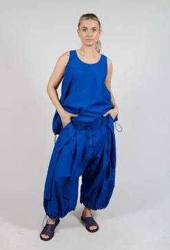 Rundholz Dip Trousers^Front Pleat Balloon Trousers with Toggle Cuffs in Royal