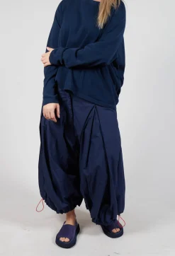 Rundholz Dip Trousers^Front Pleat Balloon Trousers with Toggle Cuffs in Ink