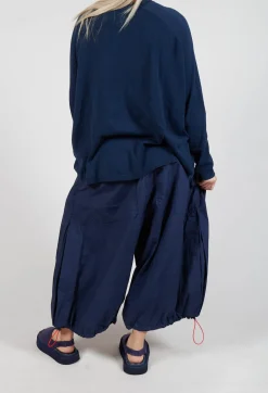 Rundholz Dip Trousers^Front Pleat Balloon Trousers with Toggle Cuffs in Ink