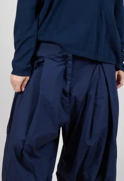 Rundholz Dip Trousers^Front Pleat Balloon Trousers with Toggle Cuffs in Ink