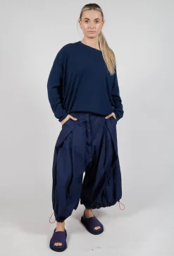 Rundholz Dip Trousers^Front Pleat Balloon Trousers with Toggle Cuffs in Ink