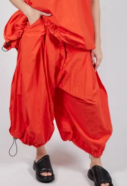 Rundholz Dip Trousers^Front Pleat Balloon Trousers with Toggle Cuffs in Mandarine