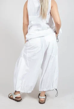 Rundholz Dip Trousers^Front Pleat Balloon Trousers with Toggle Cuffs in Semi Bleach
