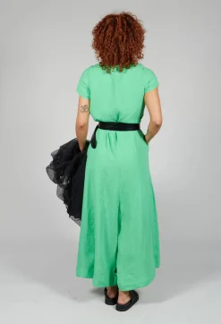 Bize Jumpsuits^Front Zipper Jumpsuit in Green Black