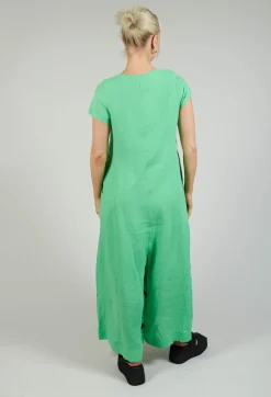 Bize Jumpsuits^Front Zipper Jumpsuit in Green Black