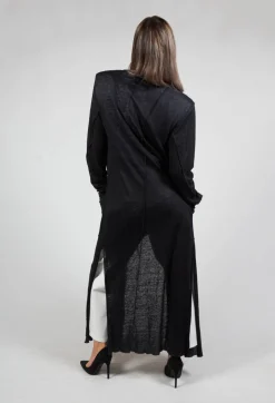 Nostra Santissima Cardigans^Full Length Cardigan with Tie Waist in Black