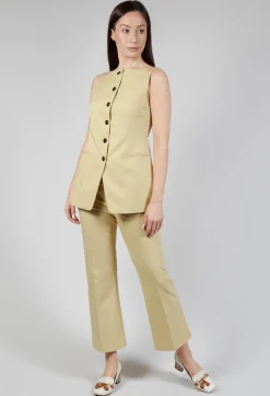 Beatrice B Jackets^Gabardine Waistcoat in Pear Sorbet