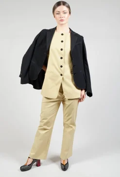 Beatrice B Jackets^Gabardine Waistcoat in Pear Sorbet