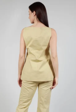 Beatrice B Jackets^Gabardine Waistcoat in Pear Sorbet