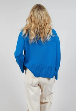 Sfizio Jumpers^Garment Dyed Wool Sweater in Bright Cobalt