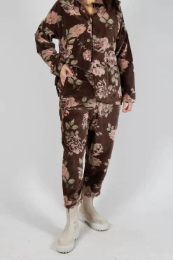 Les Ours Trousers^Gaston Trousers in Velour Fleur Chocolat