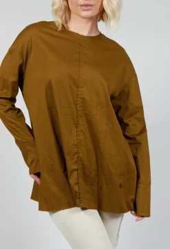 Aequamente Co-ords & Suits^Gathered Back Top in Oliva