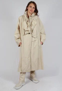 Rundholz Mainline Coats^Gathered Coat in Bone