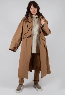 Rundholz Mainline Coats^Gathered Coat in Camel