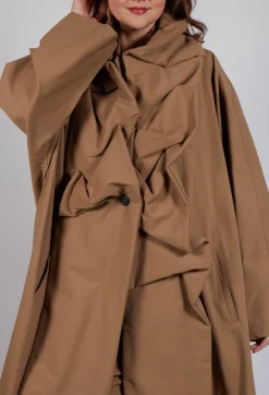 Rundholz Mainline Coats^Gathered Coat in Camel