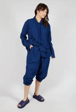 Rundholz Dip Trousers^Gathered Hem Cropped Trousers in Ocean