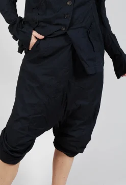 Rundholz Dip Trousers^Gathered Hem Cropped Trousers in Black