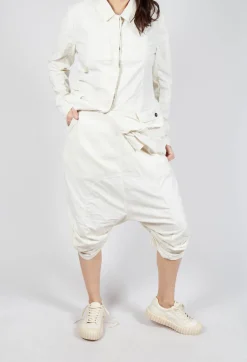 Rundholz Dip Trousers^Gathered Hem Cropped Trousers in Greige