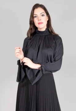 Nostra Santissima Shirts & Blouses^Gathered Neckline Shirt in Black