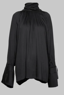 Nostra Santissima Shirts & Blouses^Gathered Neckline Shirt in Black