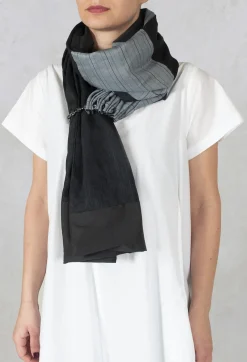 Spazioif Scarves^Gathered Scarf in Blue/Black