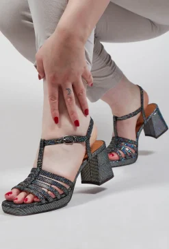 Chie Mihara Boots^Genial Chunky Heel in Silver