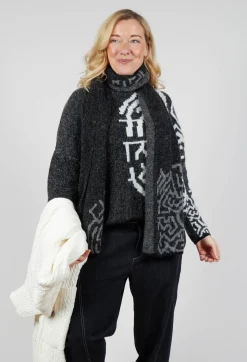 Sarah Pacini Jumpers^Geometric Knit Sweater in Grey