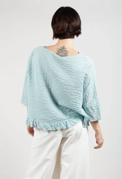 Apuntob Shirts & Blouses^Gingham Blouse in Sea Sky