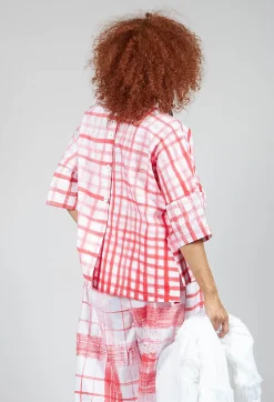 Tadashi with Giovanna Guglielmi Jackets^Gingham Picnic Top in Red